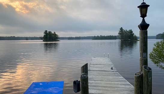 Dock at rental cabin